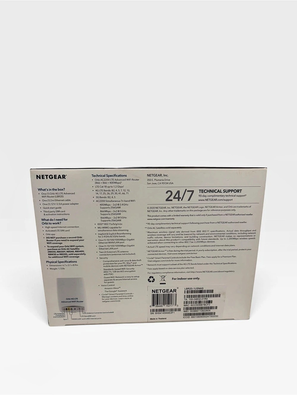NETGEAR Orbi 4G LTE Advanced Tri-Band WiFi Router - Picture 7 of 7
